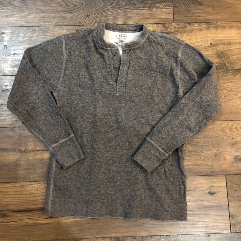 L.L. Bean Traditional Fit Medium Grey Shirt